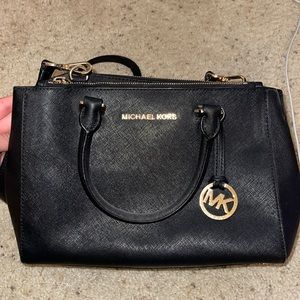 Michael Kors black and gold purse